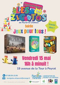 Soirée jeux à la ludothèque Les Zigotos ! à Peyrat-le-Château
