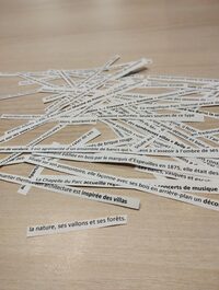 Atelier de collage poétique à Saint-Honoré-les-Bains