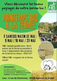 Printemps Bio à la Ferme des Terres Froides à Nant-le-Grand