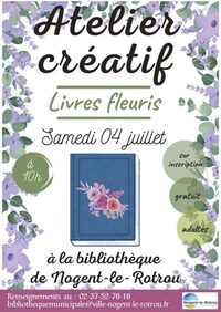 Atelier créatif I Livres fleuris à Nogent-le-Rotrou