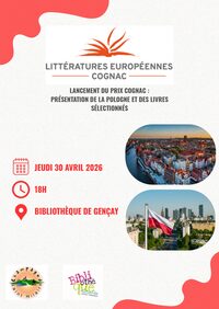 Prix des Littératures Européennes de Cognac à Gençay