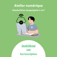 Atelier numérique : Cloud, Drive, de quoi parle-t-on ? à Le Bouscat