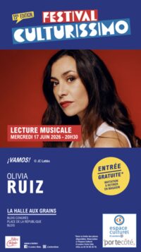 Festival Culturissimo - Lecture musicale d'Olivia Ruiz à Blois