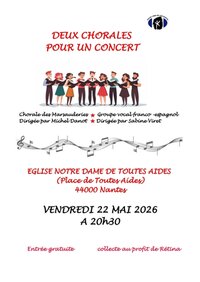 Chorale au profit de l'association Rétina à Nantes