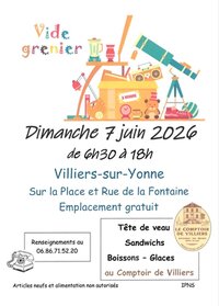 Vide-greniers à Villiers-sur-Yonne à Villiers-sur-Yonne