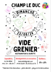Vide grenier Champ le Duc 2026 à Champ-le-Duc