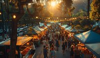 Marché nocturne à Sanguinet