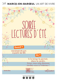 Soirée lectures d'été à Marcq-en-Barœul