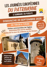 Journées Européennes du Patrimoine : visites commentées de la tour et de la cour à Dammarie-en-Puisaye