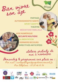 Bien vivre son âge - ateliers gratuits de septembre à novembre à Remiremont