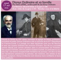 Conférence Dyonys Ordinaire et sa famille à Jougne