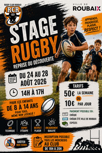 Stage de rugby d'été à Roubaix