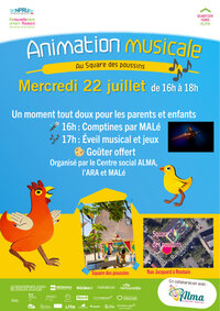 Animation musicale au square des poussins à Roubaix