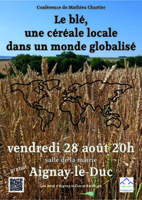 Conférence « Le blé, une céréale locale dans un monde globalisé » à Aignay-le-Duc