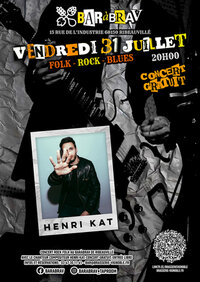 Concert Rock Folk avec Henri Kat au BaRàBraV à Ribeauvillé
