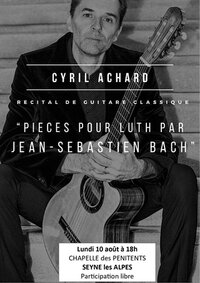 Récital guitare classique - JS BACH à Seyne