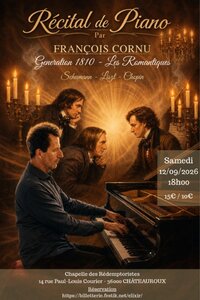 Récital de piano par François Cornu à Châteauroux