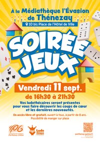 Soirée jeux avec la ludothèque à Thénezay