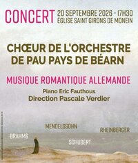 Concert "musique romantique allemande" à Monein