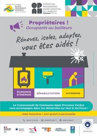 Rénovez, isolez, adaptez, Vous êtes aidés ! Les conseils de l’OPAH à Saint-André-les-Alpes