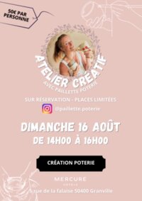 Atelier créatif poterie avec Morgane à Granville