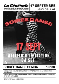 Soirée danse Semba et animations afro à Nantes