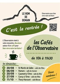 Cafés de l'Observatoire avec le Hom de Demain à Le Hom