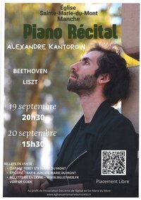 Piano Récital, Alexandre Kantorow à Sainte-Marie-du-Mont