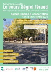 Balade urbaine & concertation : Réinventons ensemble Le cours Négrel Féraud à Roquevaire