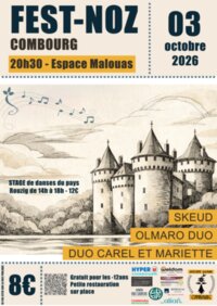 Fest-noz avec Olmaro Duo, Carel/Mariette et SKEUD à Combourg