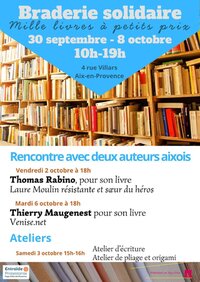 Braderie solidaire de livres à Aix-en-Provence
