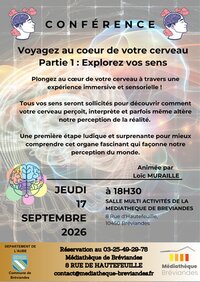 Conférence "Voyagez au cœur de votre cerveau" à Bréviandes