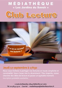 Club lecture à Belleville-sur-Loire