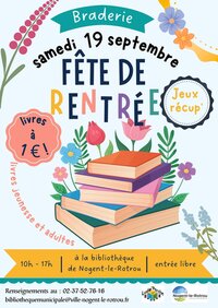 Fête de la rentrée 2026 - Braderie de livres à Nogent-le-Rotrou