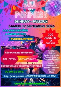 Bal des Pompiers à Neuvy-Pailloux
