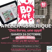Atelier numérique  «Des Livres, une Appli» à Capdenac