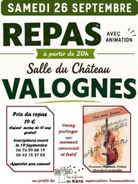 Repas avec animation à Valognes