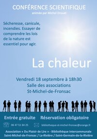 Conférence scientifique LA CHALEUR à Fronsac
