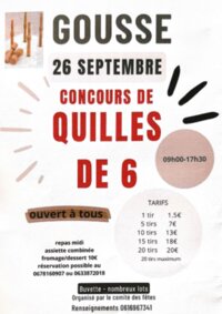 Concours de quilles de 6 à Gousse