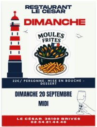 Repas Moules Frites à Brives