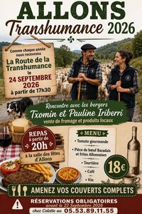 Route de la Transhumance 2026 à Allons