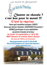 Reprise des répétitions des Voix du Thaurion à Bourganeuf