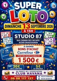 Super Loto  au Studio 87 à Draguignan