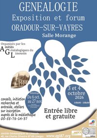 Exposition généalogique à Oradour-sur-Vayres