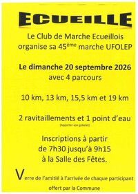 45ème marche UFOLEP à Écueillé