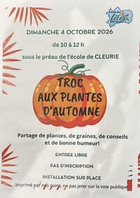 Troc de plantes d'automne à Cleurie