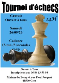 Tournoi d'échecs à Gien