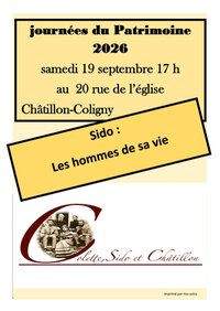 Journée du Patrimoine "Sido : les hommes de sa vie" à Châtillon-Coligny