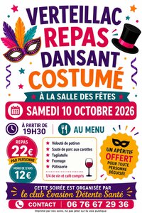 Repas Dansant Costumé à Verteillac