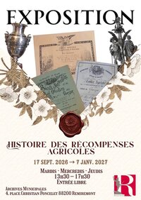 Exposition : Histoire des récompenses agricoles à Remiremont